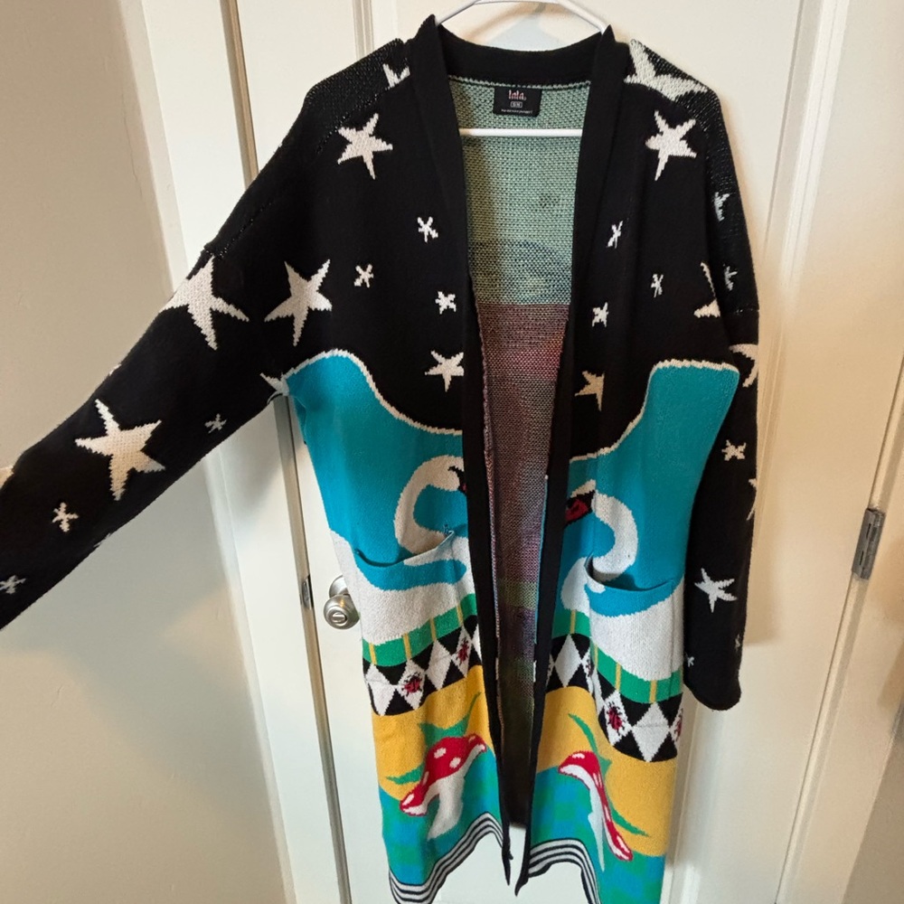Dressed in Lala Dreamland Longline Blanket Cardigan - Picture 2 of 5